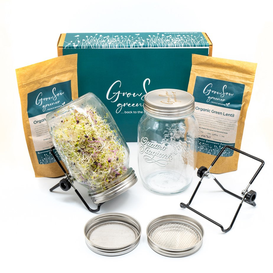 Sprouting Jars and Canning Lids - Complete Set