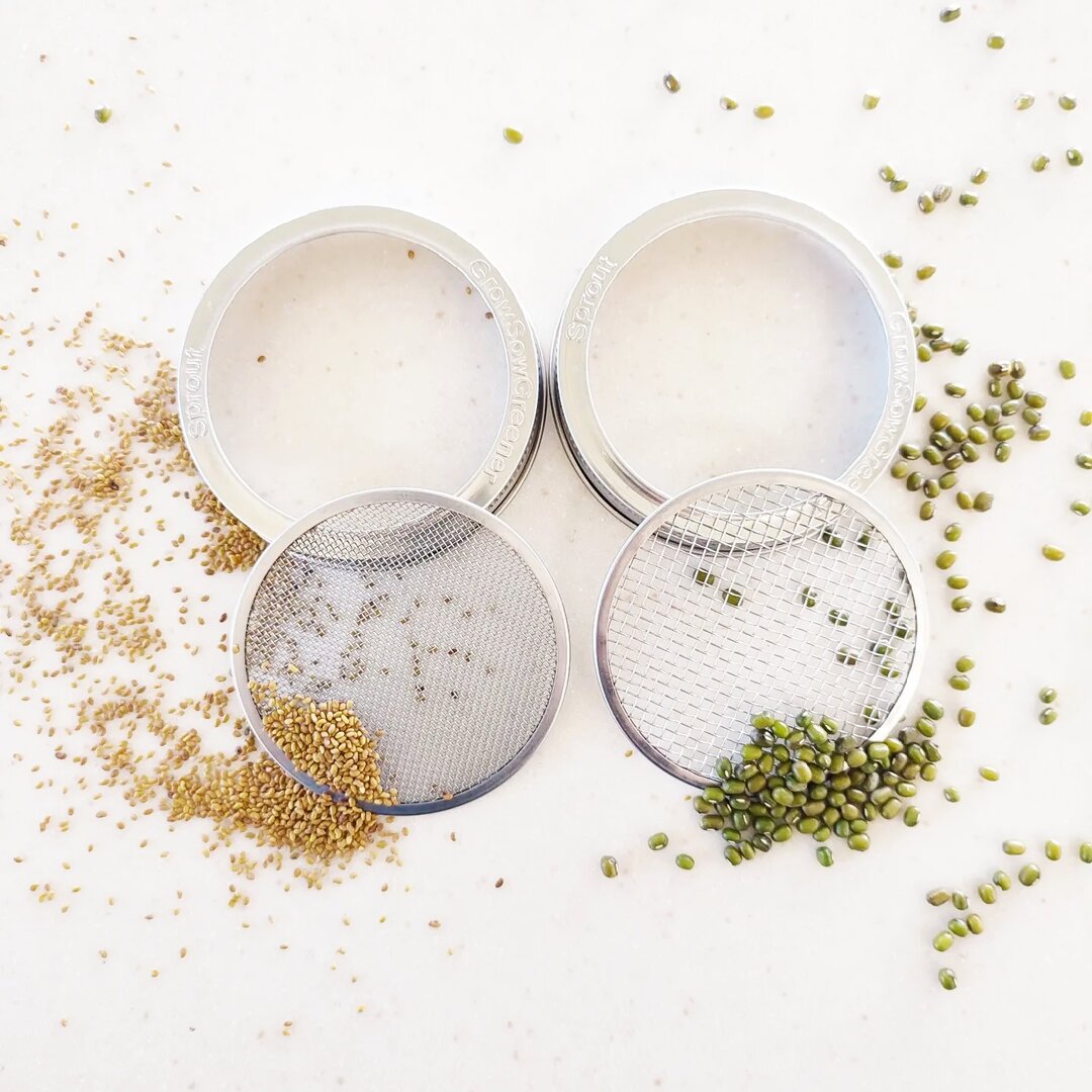 Sprouting Jars and Canning Lids - Complete Set