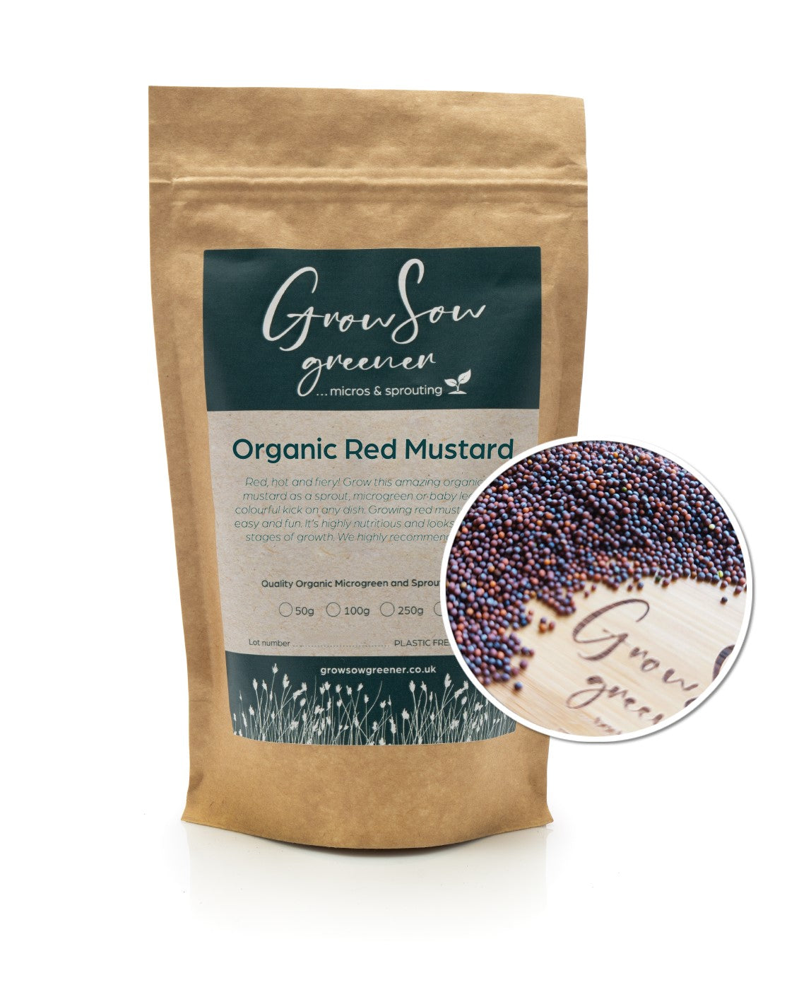 Organic Red Mustard Microgreen Seeds