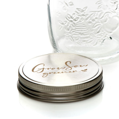 Stainless Steel Mason Jar Canning Lid | Wide Mouth