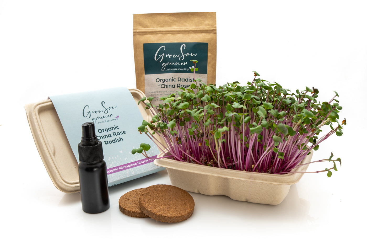 Biodegradable Microgreen Growing Kit (China Rose Radish)