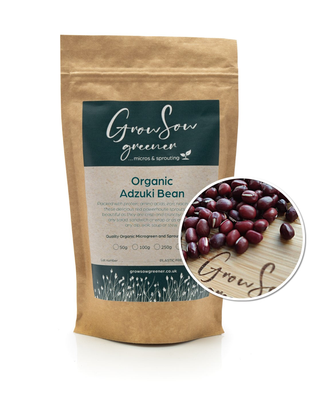 Organic Adzuki Bean Microgreen & Sprouting Seeds