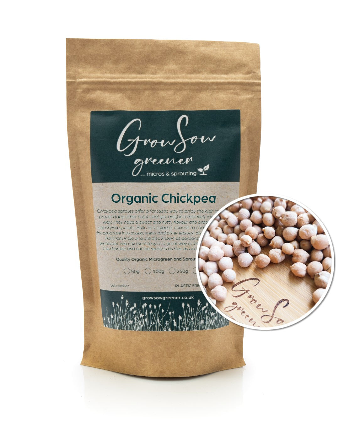 Chickpea seeds organic non-gmo pre-soaked for reduced phytic acid