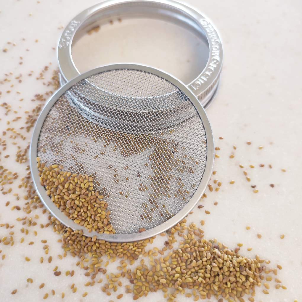 304 stainless steel seed sprouting lid for wide mouth mason jars