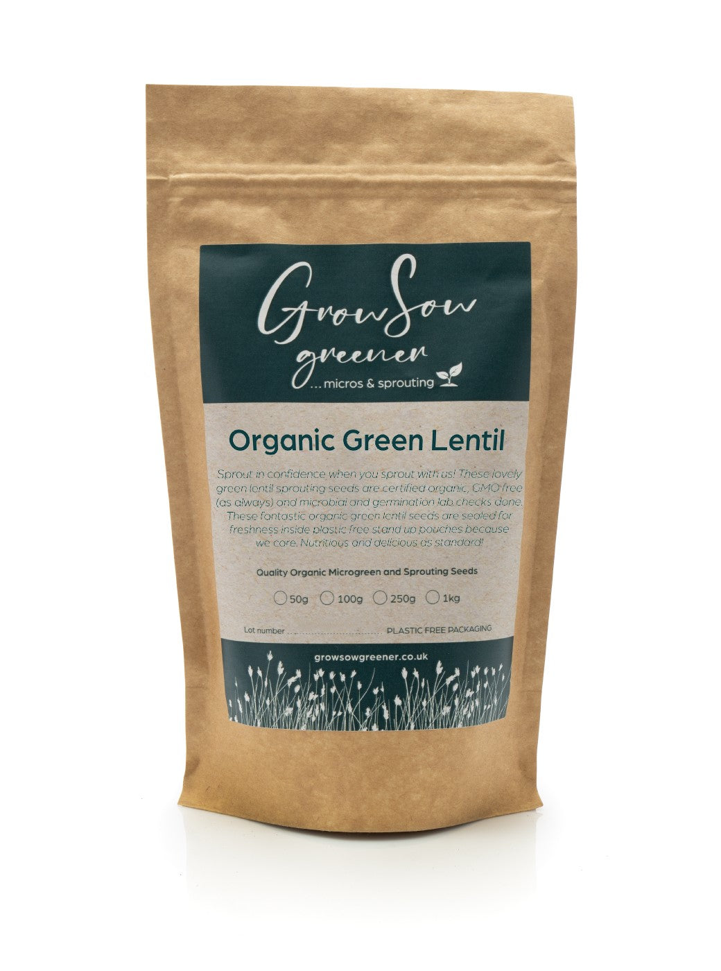 Organic Green Lentil Sprouting Seeds