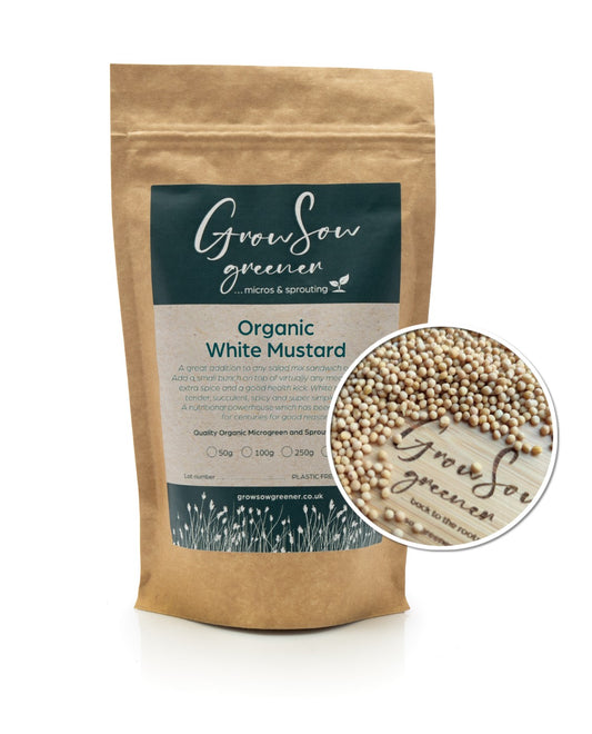 Organic White Mustard Microgreen Seeds